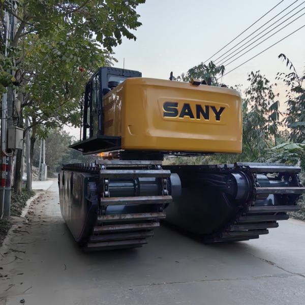 Customized Pontoon Q335B Q355B Excavator Pontoon Floating Swamp Amphibious Pontoon For SANY SY135C
