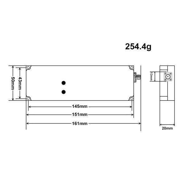 High Power UAV Signal Power RF Amplifier Module 5.8GHz 50W Custom