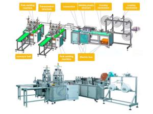 China Flat Face Mask Making Machine Two In One Computer Plc Programming Control wholesale