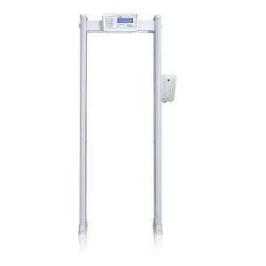 3.7 inch LCD Display Walk-through Metal Detector Infrared Temperature Detector Door