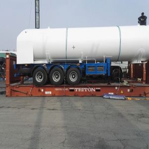 China mobile cryogenic liquid tank container on sale