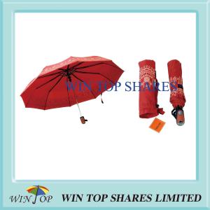 China Orange Pongee Classical Automatic Umbrella wholesale