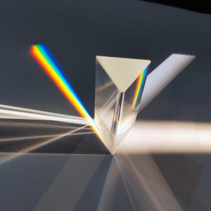 Optical Right Angle Glass Prism Shape Customizable For Lighting