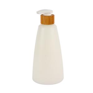 200ml 300ml 500ml 7oz 10oz 16oz Refillable Conical HDPE Lotion Bottle With Natural Bamboo