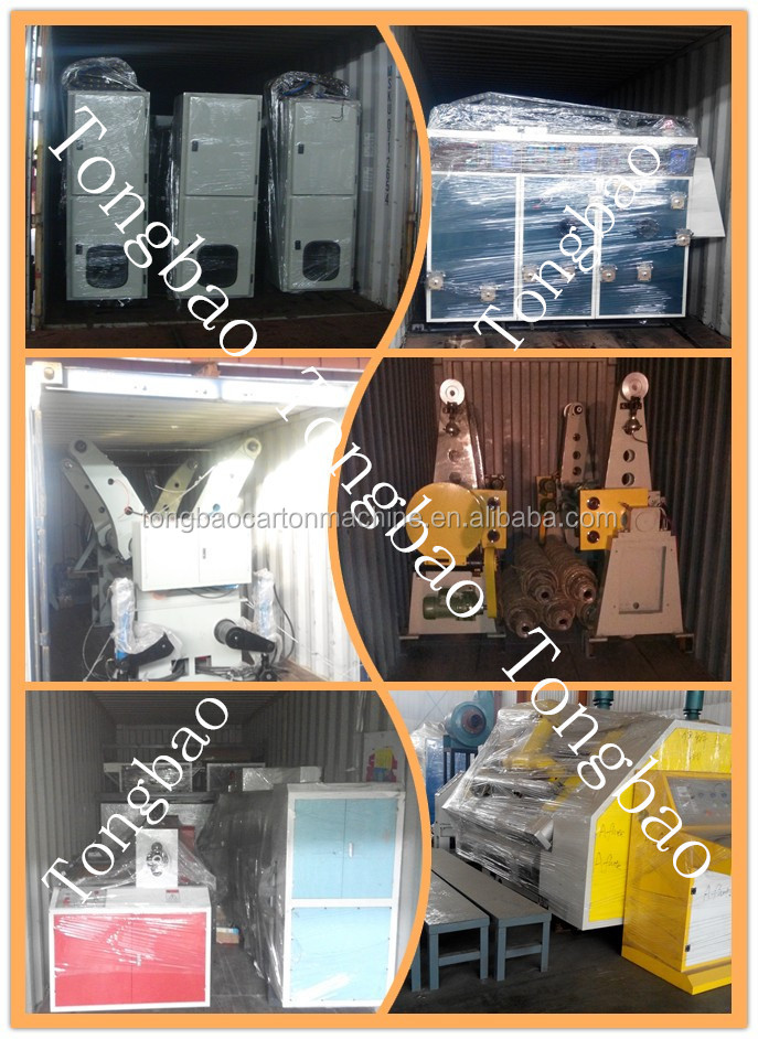 Electric Driven Fully Automatic Single Facer Corrugated Cardboard Production Line