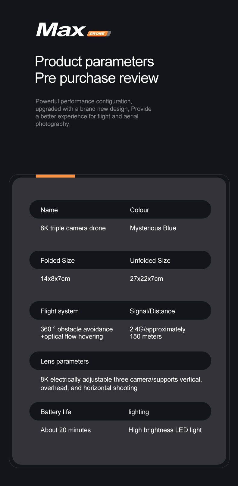 W17Hw Waypoint Flight Planning Drone 60MIN Charging Time Beginner Drones for Slow Descending Landing and Event Coverage