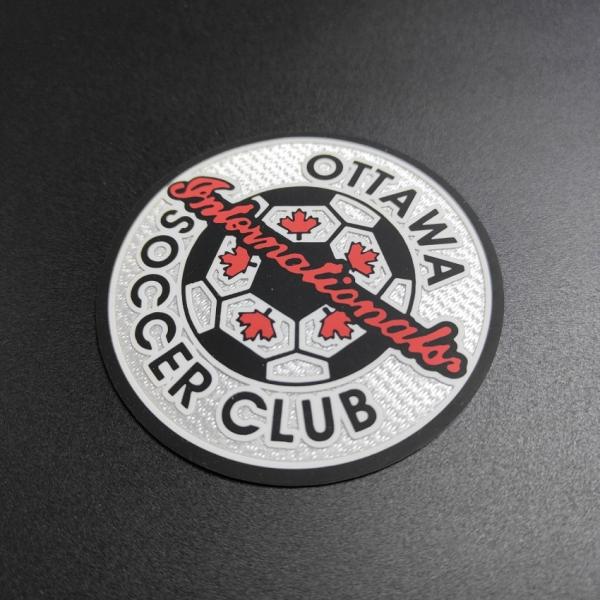 Quality Custom Heat Press Appliques 3D Silicone Embroidered Logo Patches for sale