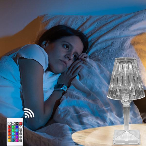 Quality RGB Crystal Lampshade Fancy Lighting Table Light For Bedroom Decoration Led Vintage Lamp rechargeable led table lamp for sale