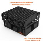 24 Bays Mining Rig Storage Miner Chassis Open Air New Design For Hard Drive Coin