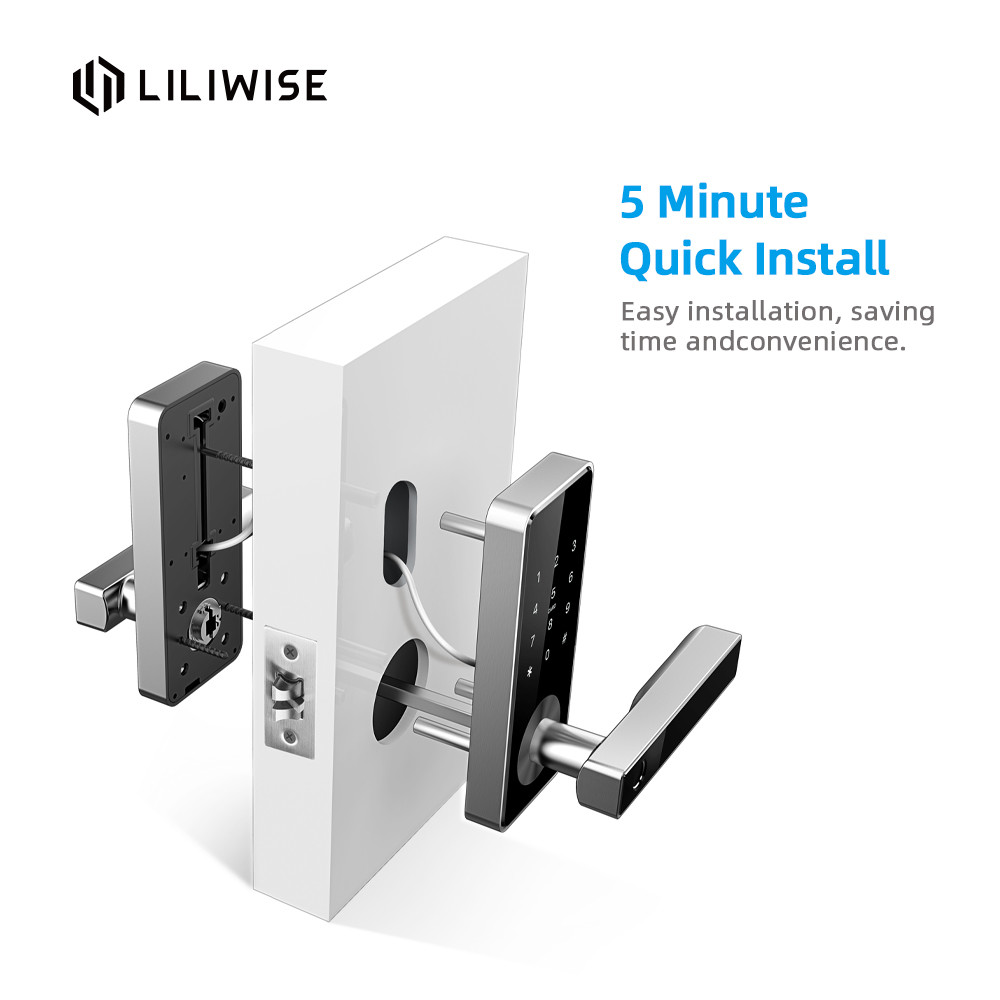 Smart Fingerprint Door Lock Bluetooth Fingerprint Combination Lock With Master Key