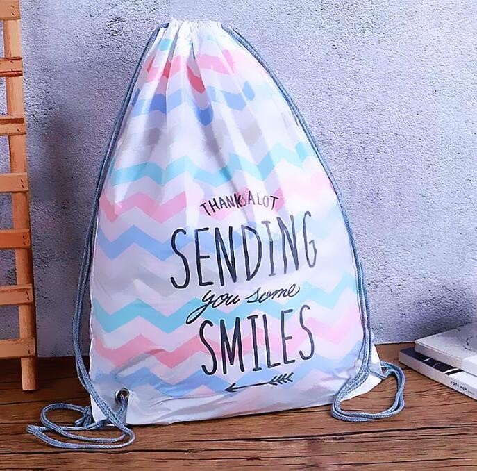 Polyester fabric drawstring bag /advertising pull rope backpack cloth bag /nylon shoulder pocket customization BAGEASE