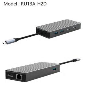 9 in 1 Gigabit Ethernet USB C hub adapter with 4K HDMI DP port for Macbook laptop
