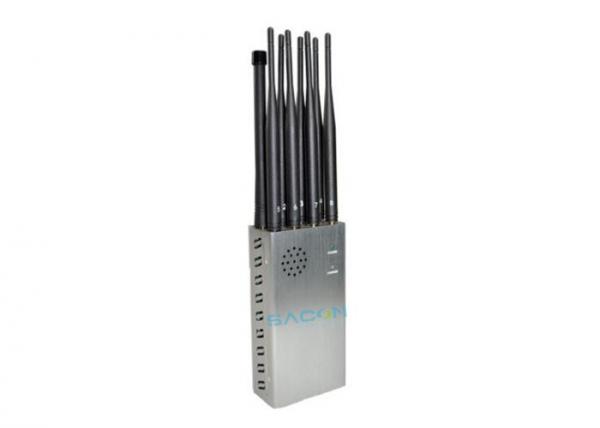 Quality Portable 8CH 3G 4G Signal Jammer , Cell Signal Blocker Jammer DC12V for sale