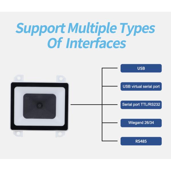 Smart QR Code Wiegand Reader RS485 RS232 USB 1D 2D Embedded QR Code Scanner