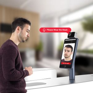 10 inch Face Reader Attendance Machine , Face Recognition Body Temperature