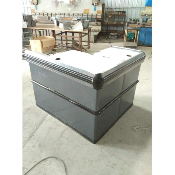 Anti Corrosion Supermarket Metal Cash Table Used Grocery Store , Powder Coated