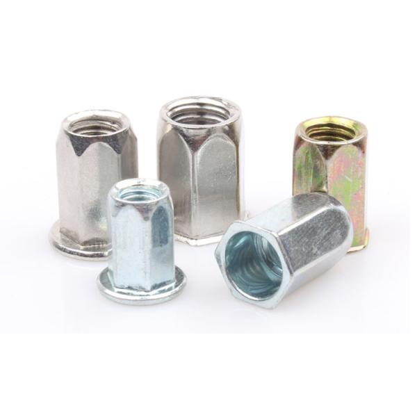 Quality Flat Head Open End Hex Rivet Nut Blind Riveting Round Head Full Hex Rivet Nuts for sale