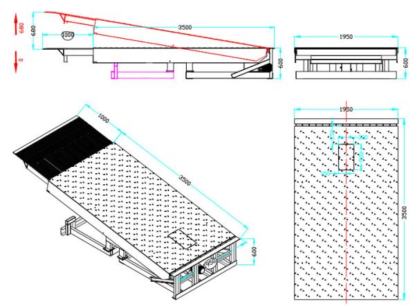 Telescopic Dock Leveler Or Retractable Electric Dock Leveler Suit Each Loading
