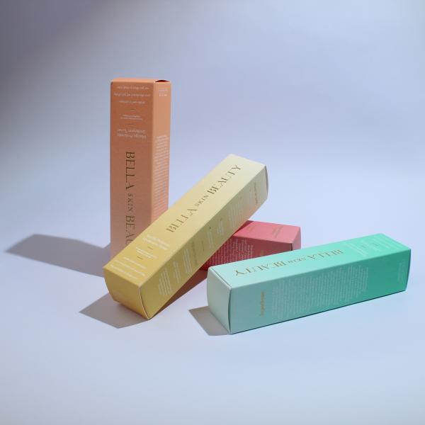 Quality Custom Folding Carton Makeup Box Packaging For lotion bottle With Textured Surface for sale