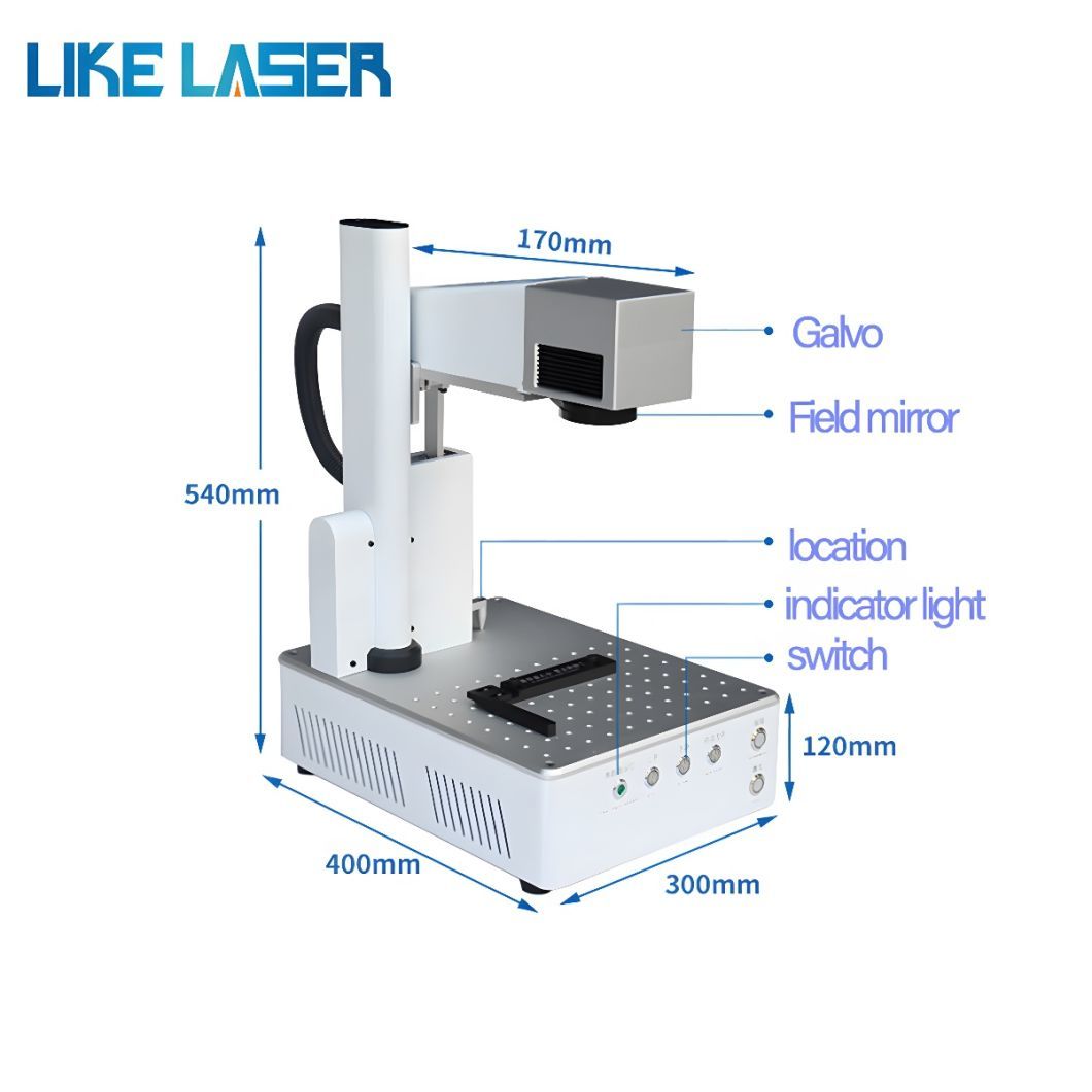 Like-Laser 100W/ Jpt 50W Fiber Laser Marking Machine 30W/ 20W Dog Tag Engraving Machine for Deep Engraving Hot Sell