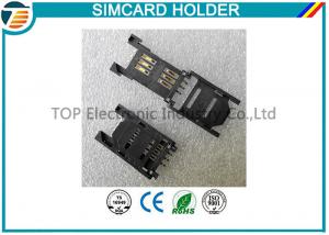 China 2.54MM Pitch SIM Card Holder / SAM Card Holder with HINGED TYPE 6 Pin TOP-SIM01-1 wholesale