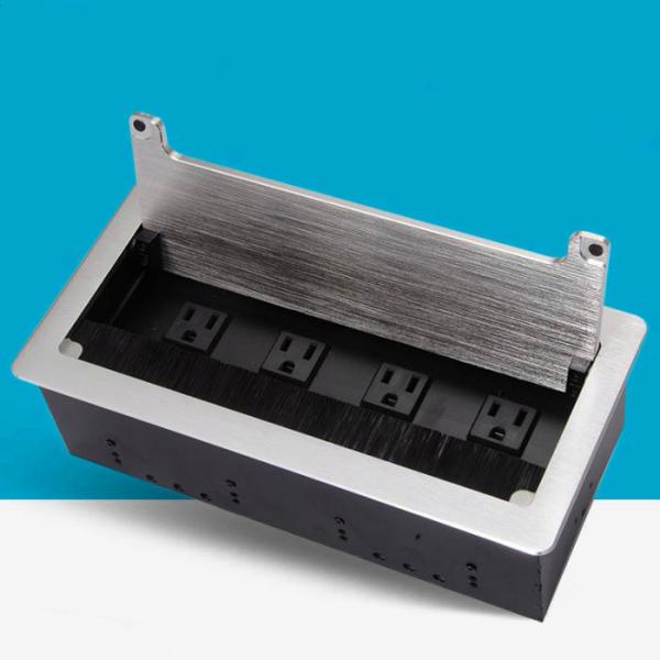 Quality American Standard Cable Cubby Box / Countertop Socket Line Brush Multimedia Information Box for sale