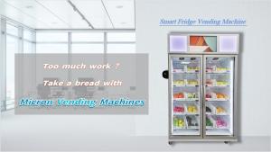 China Remote Control Vegetable Smart Vending Fridge With Card Reader wholesale