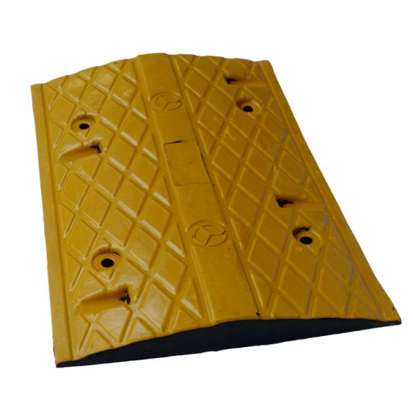 Raceway Round Rubber Yellow Black Driveway Speed Bumps