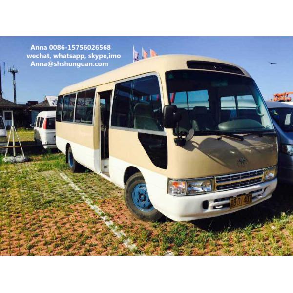 Quality Small 20 - 30 Seats Used Coaster Bus , Diesel Engine Used Toyota Coaster Bus for sale