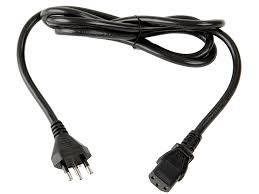 Quality 220VAC Long Extension Cord , Laptop Power Cord With EU 3 Pin Plug for sale