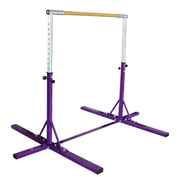 Gym Adjustable Horizontal Bar Gymnastics Training Sports Equipment W/Gym Mat