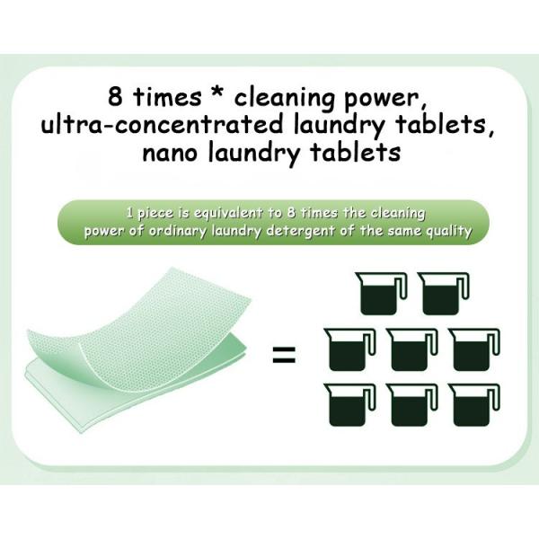 Zero Waste Hypoallergenic Washing Powder Sheets Customizable Remove Stains