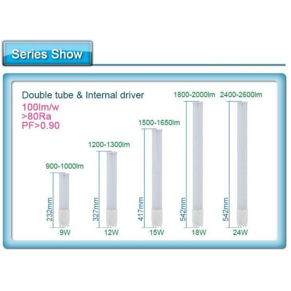 Compatible electronic rectifier 15W 2G11led tube light 2G11 led PLL light wirh smd 2835 led AC85-265V 3 years warranty