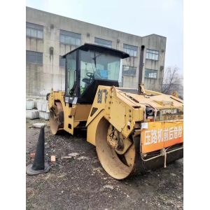 CB534D Tandem Double Drum Roller Compactor Caterpillar Used 12T