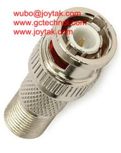 China BNC Male To F Female zinc die-casting connector 50ohm BNC plug to F jack Coax Adapter BNC Coaxial Adaptor CCTV Connector on sale