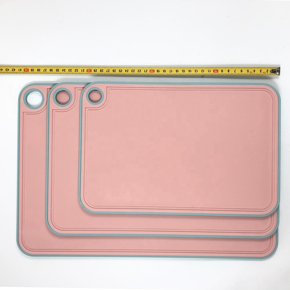 Customizable Multifunction Kitchen Plastic Index Anti-slip PP Chopping Block Cutting Board Set With Stand