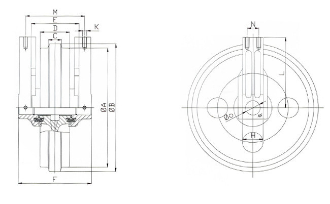 Aftermarket EX100 HITACHI Front Idler Assembly For Excavator And Bulldozer Parts
