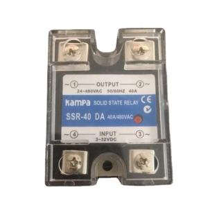 China Solid State Relay SSR-40DA 40A DC to AC SSR Relay1P SSR 40A Input 3-32VDC Control Output 24-480VAC wholesale