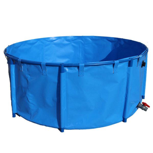 Quality Foldable Flexible Water Tank PVC Tarpaulin Fish Tank Large Aquaculture Fish Ponds With Bracket for sale