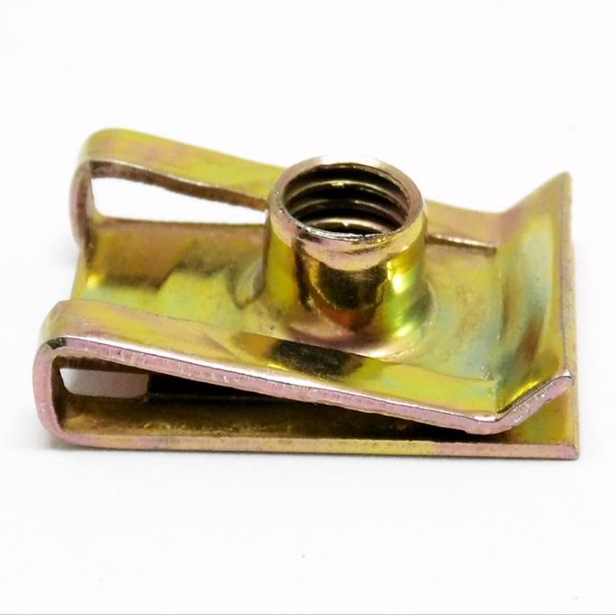 Precision Nuts M4-M10 Metric Steel Leaf Plate Spring Speed Clamping Nuts with U Spring Clip Nut and Lock Nut