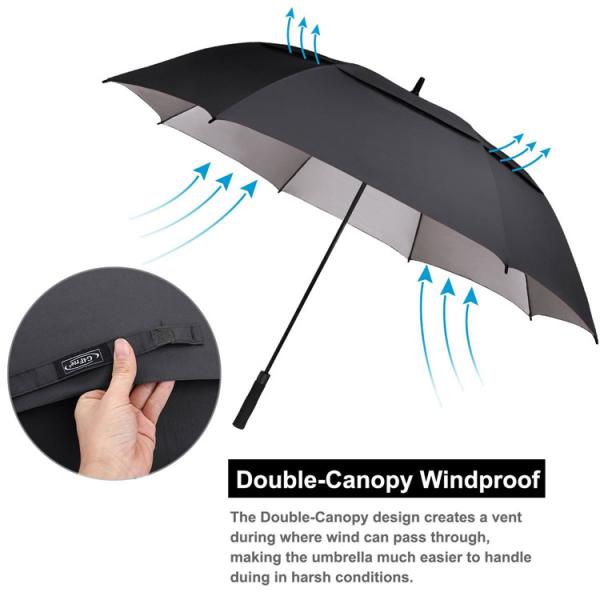 oversized extra large 68 inch Super Strong Wind Proof Vented Golf Umbrella With Custom Logo Printing