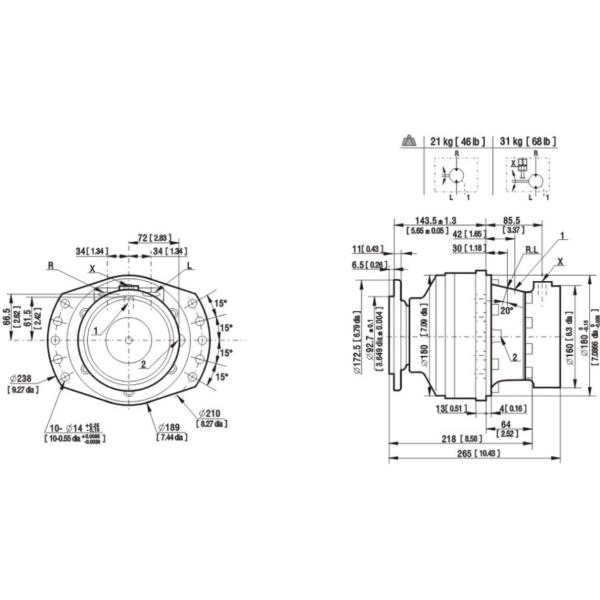 Black Color Slow Speed Hydraulic Motors / Radial Hydraulic Motor High Efficiency