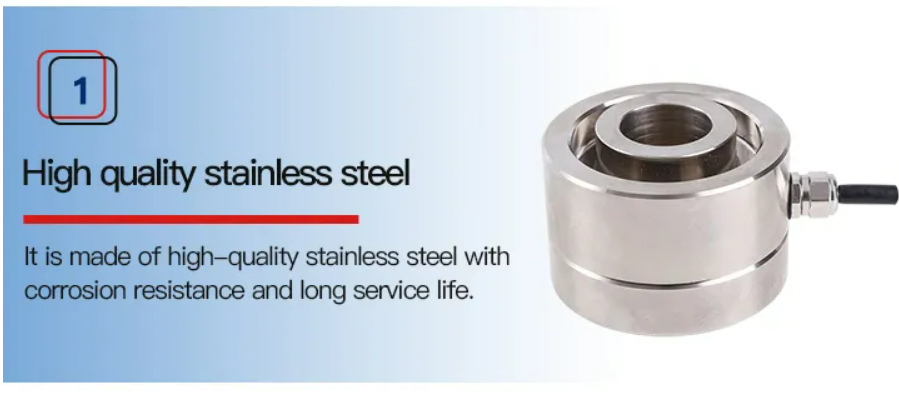 Thru Hole Load Cell Button Cell 3t 5t Ring Type Force Sensor With Digital Output Signal Type