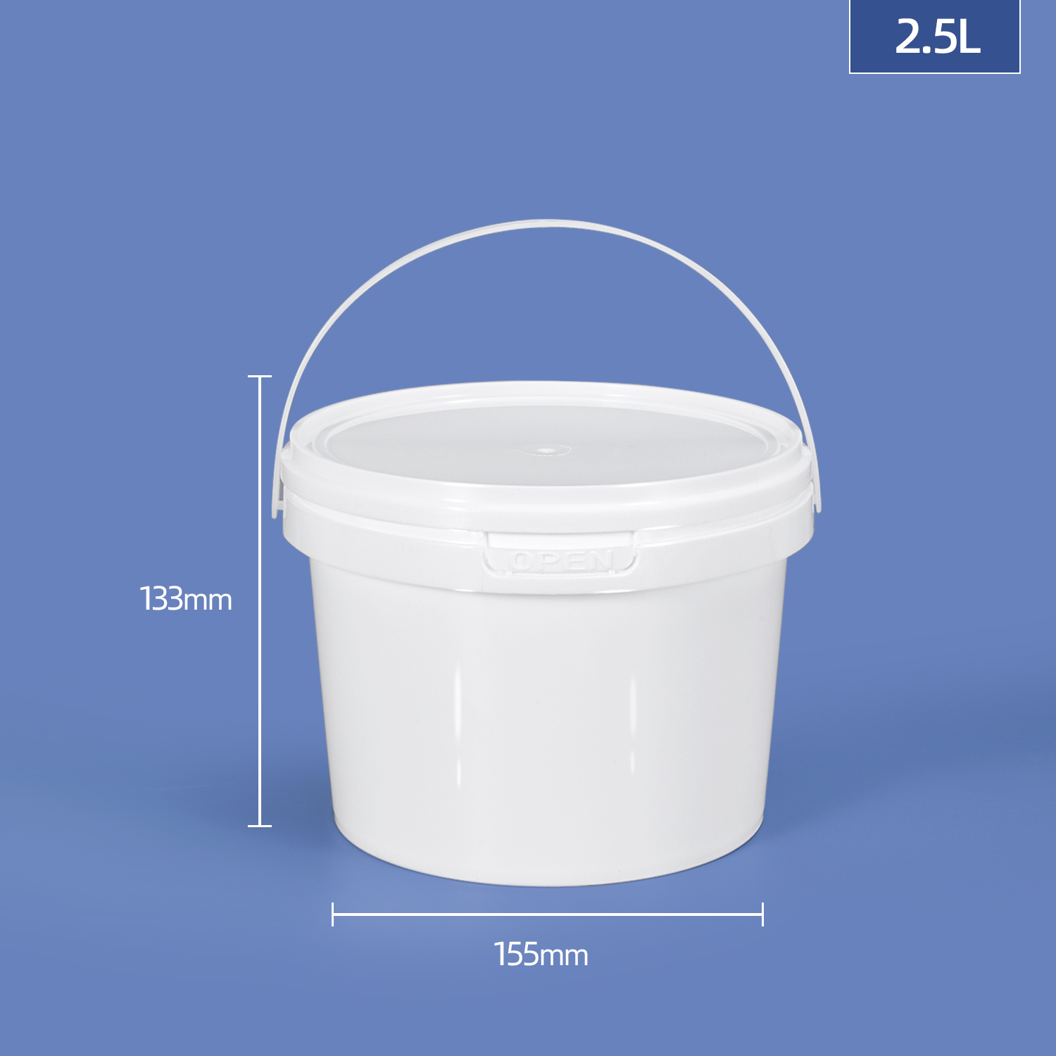 Store Your Ice in Style with 1000ml Round Plastic Bucket and Lid Set