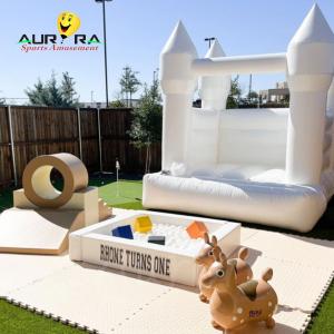 China Party Rental Inflatable Soft Play Equipment Mobile Playground Beige Soft Ball Pit Pool wholesale