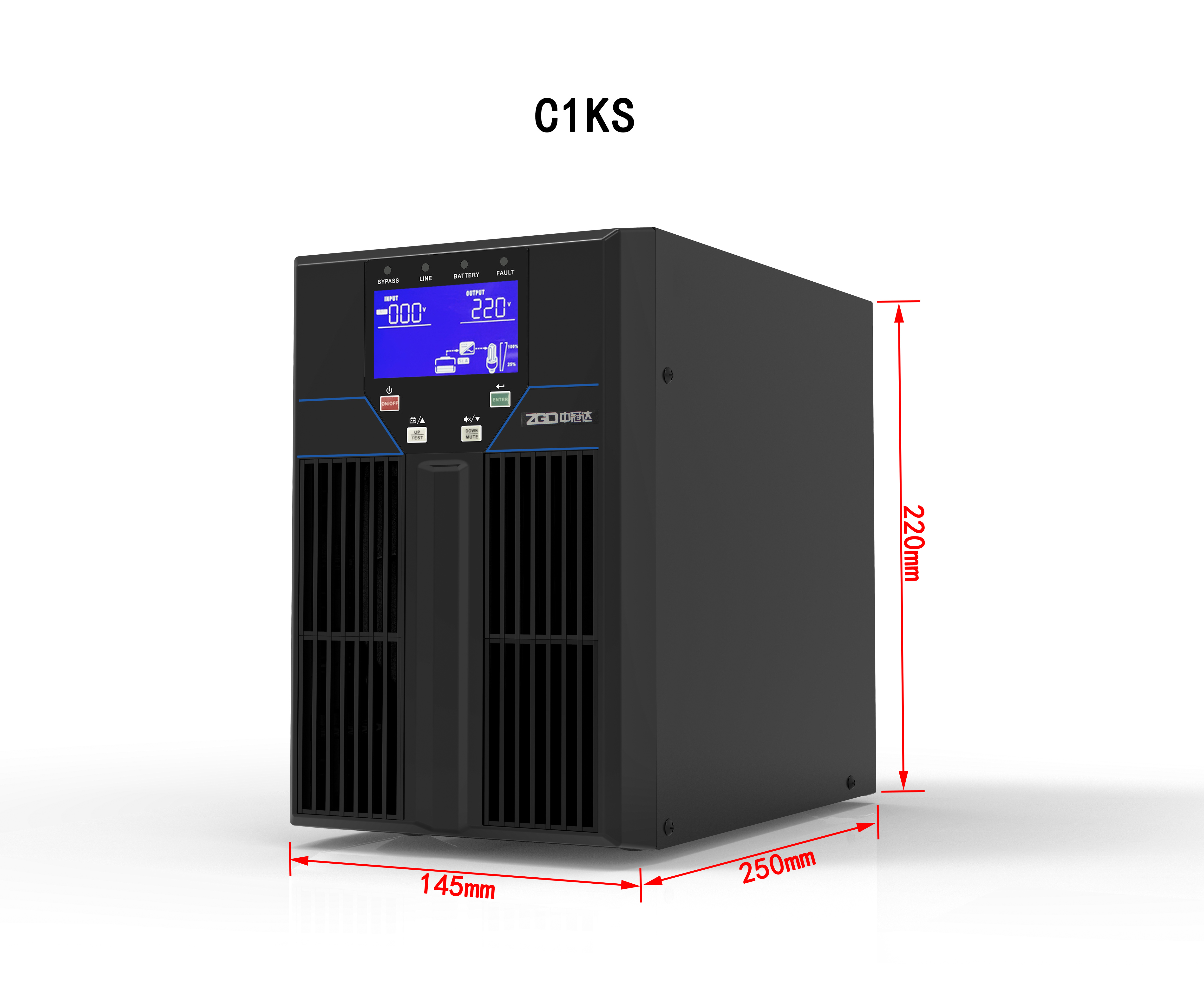 High Frequency Online 2kva Single Phase Ups For Computer Wifi DC Power Machine