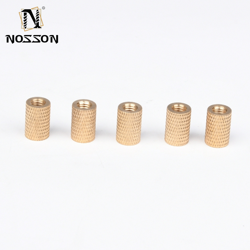 Imperial Inch Measurement System Brass Threaded Insert Nut Knurled Nuts with Chrome Plated Finish M3 M4 M5 M6 M8 M10 M12