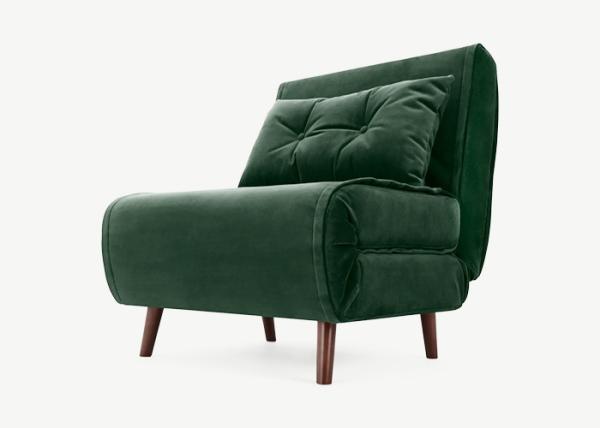 Quality Small Space Hotel Sofa Bed High Density Velvet Single Sofa Easy To Put Down Type for sale