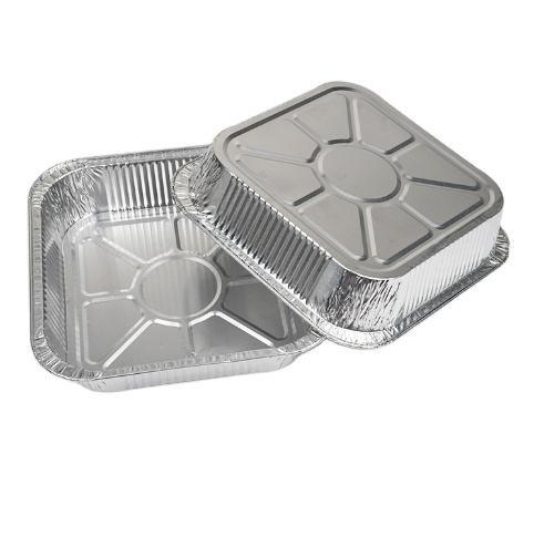 Quality Sterilized Rectangular Aluminum Food Container Disposable Pasteurized for sale