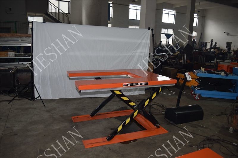 Warehouse Scissor Lift 1 Ton Capacity Material Handling Electric Pallet Lifter